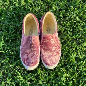 Women’s Light purple velvet slip-on sneakers